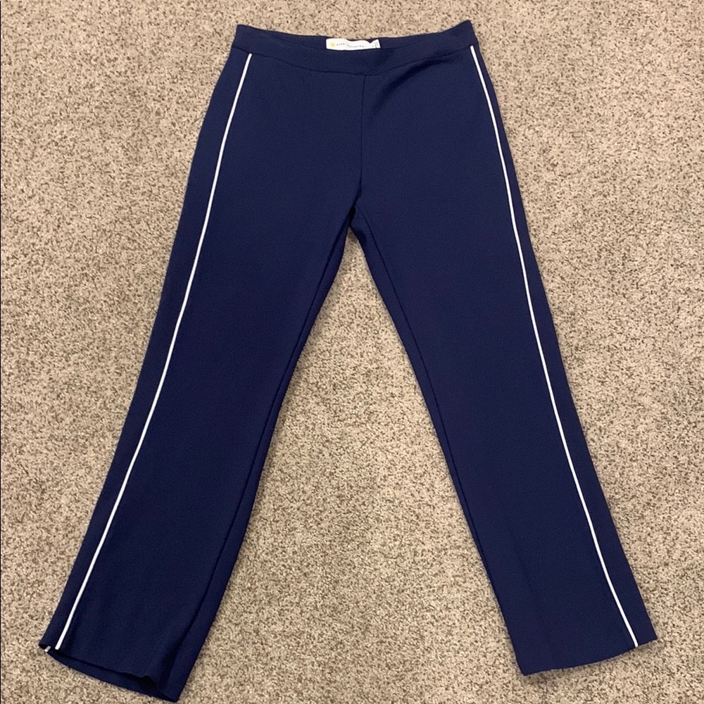 Rosenthal Blue and White Cropped Athletic Pants